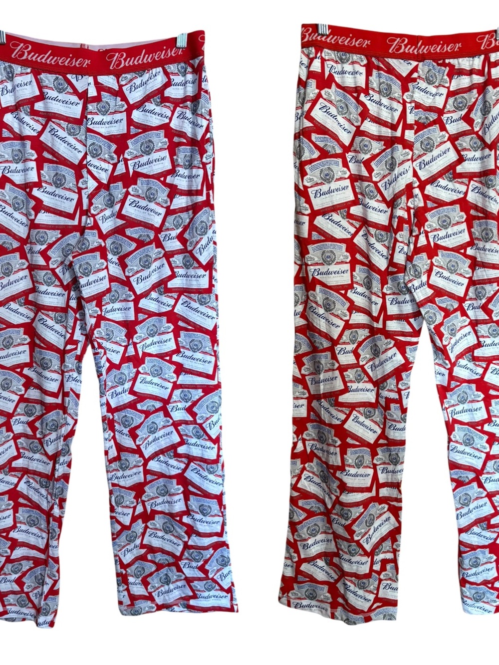 Budweiser Cotton Blend Logo All Over Print Comfy Loungewear Pajama Pants Medium